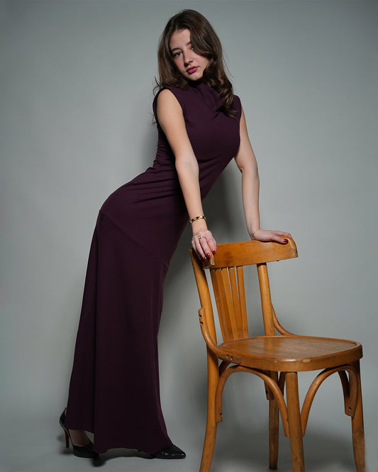Sia dress in burgundy