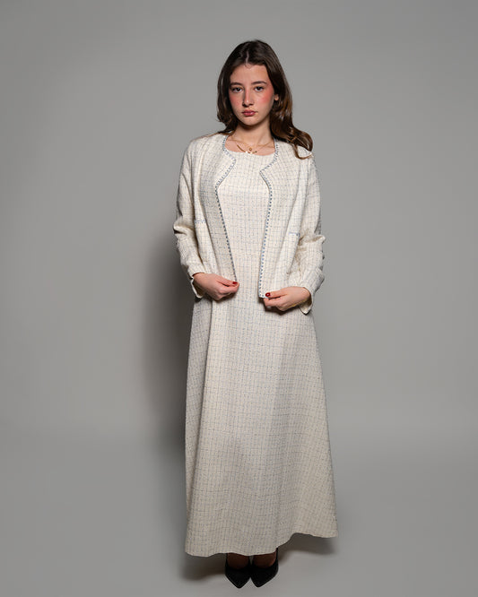white tweed set