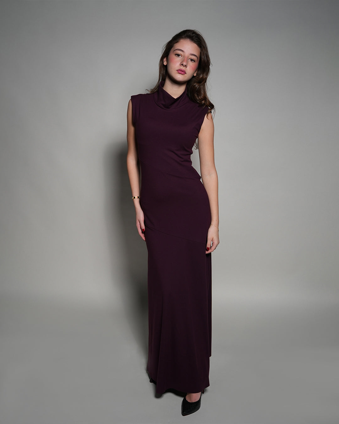 Sia dress in burgundy