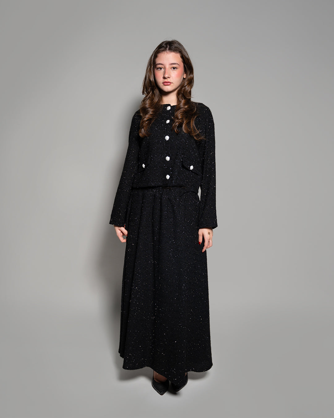 black tweed set